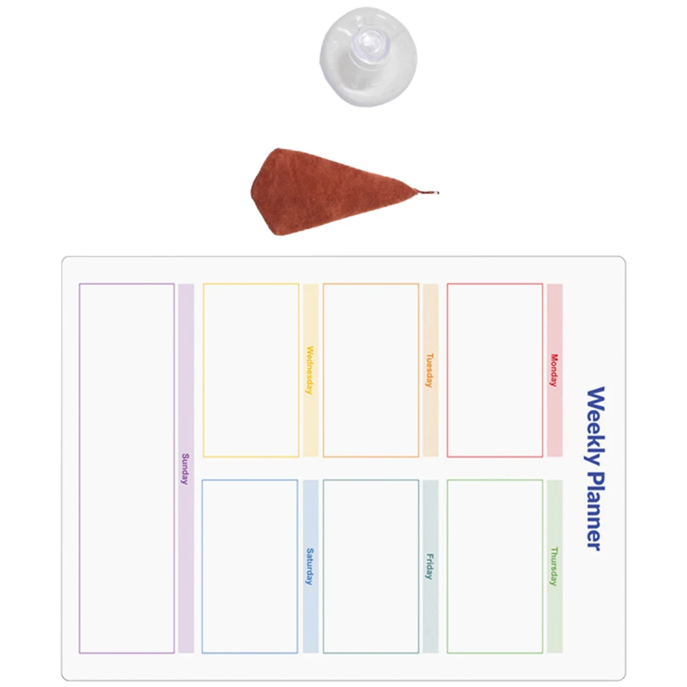 

Magnetic Weekly Planner Erasable Message Board Dry Wipe Fridge Small Refrigerator Room PVC Planner Boards Sturdy Material