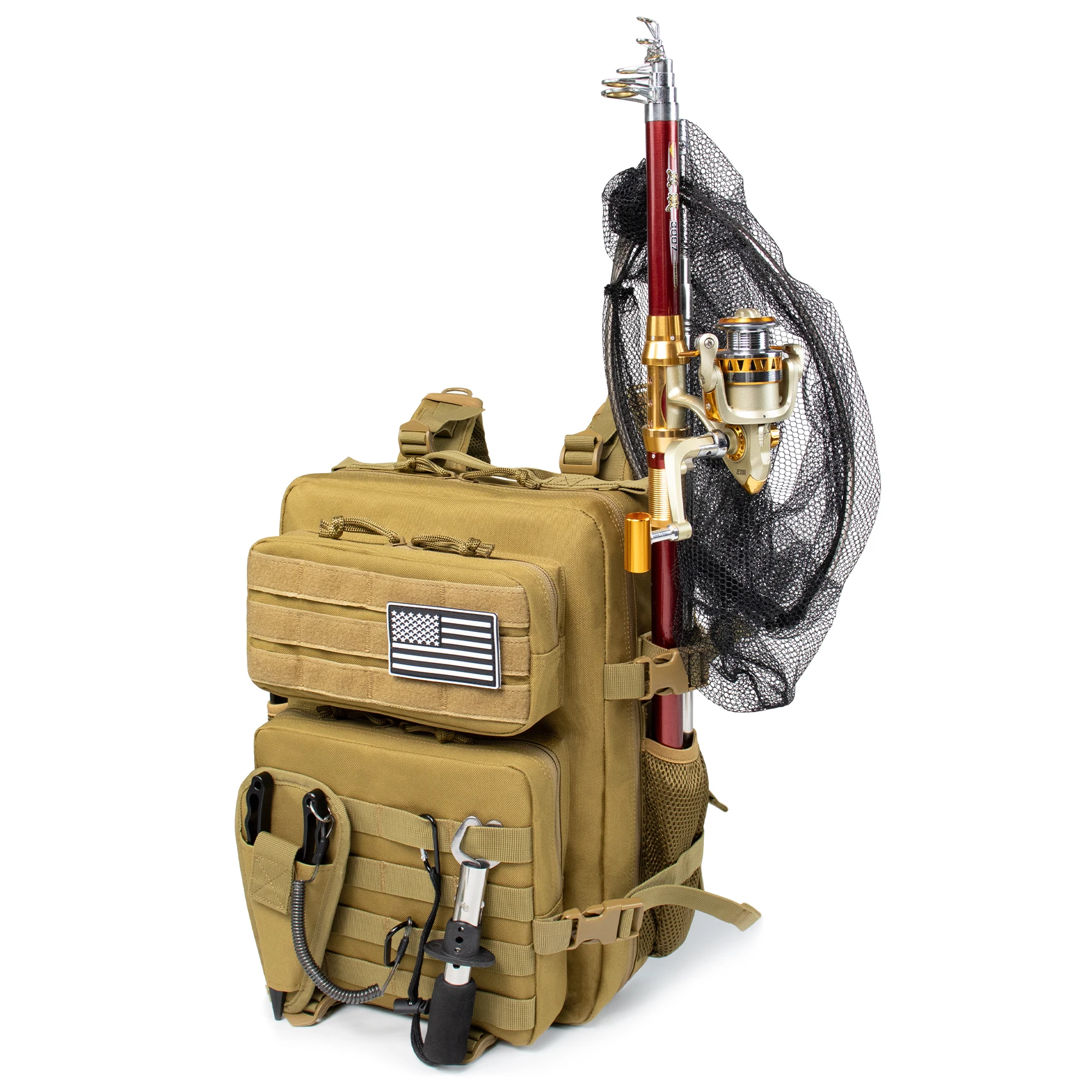 

Fishing Single Shoulder Backpack Outdoor Tactical Sports Travel Mountaineering Small Travel Climbing Backpacks25L