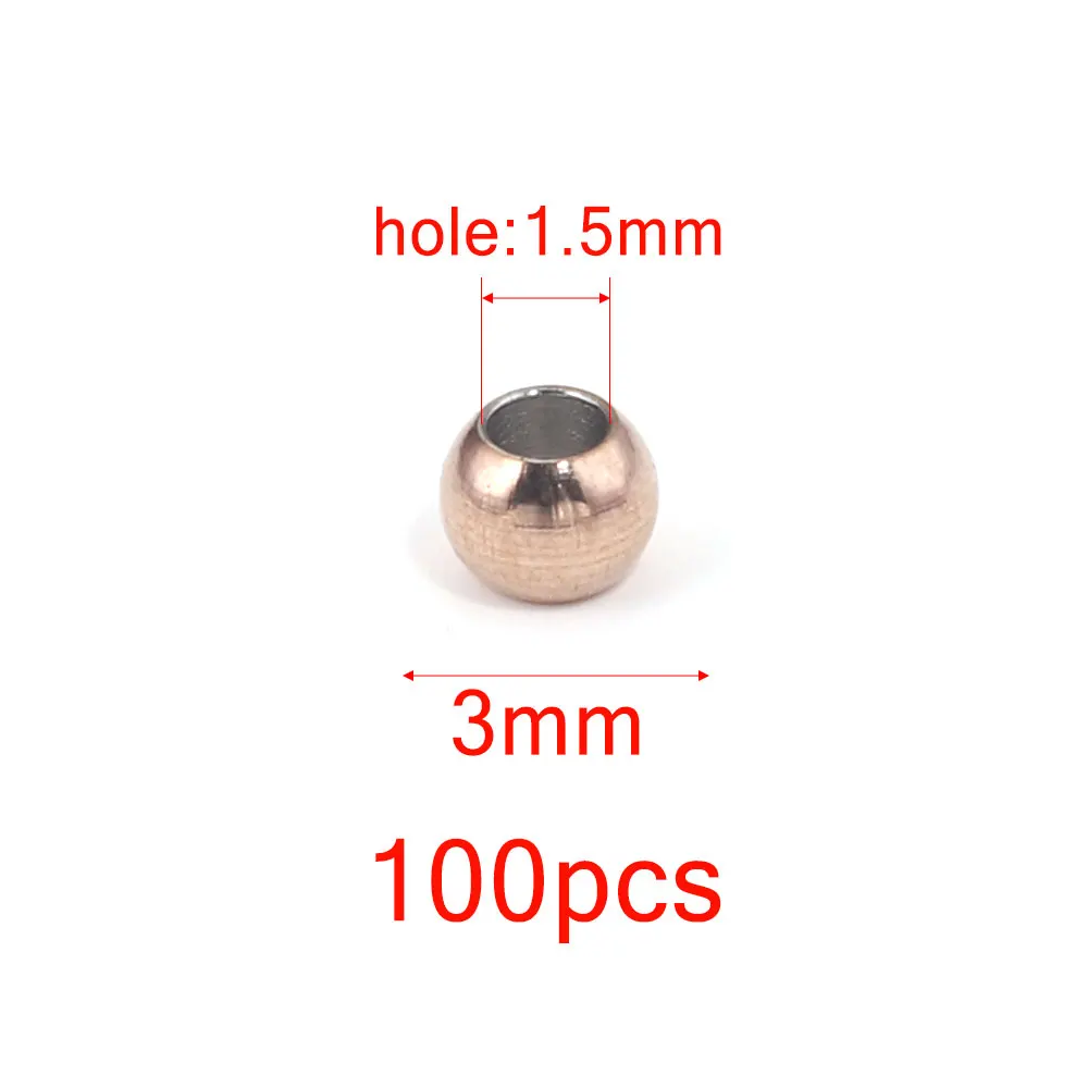 20–100 Stück, 3, 4, 5, 6, 8 mm, Edelstahl-Abstandsperlen, runde Kugel, lose Rocailles für DIY-Armbänder, Schmuckherstellung, Zubehör