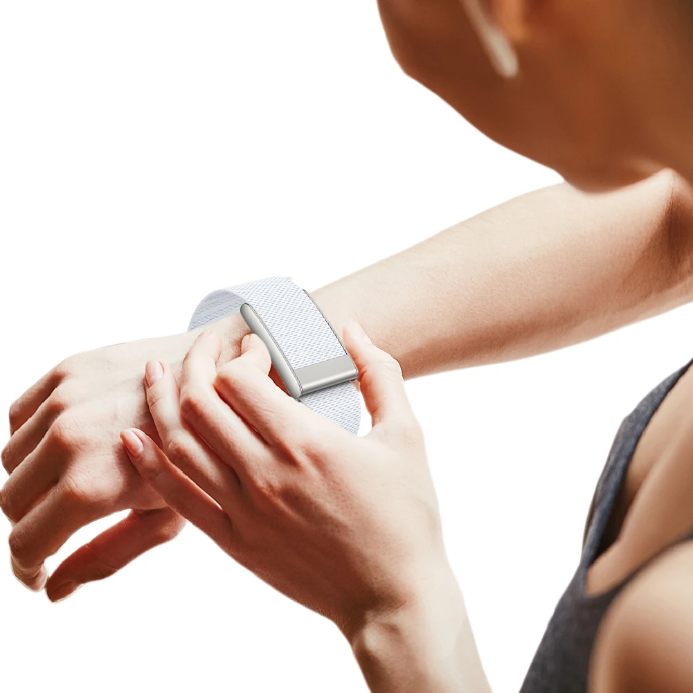 حزام ساعة من النايلون قابل للتعديل، حزام ناعم لـ WHOOP 5.0/MG (أبيض B) #3