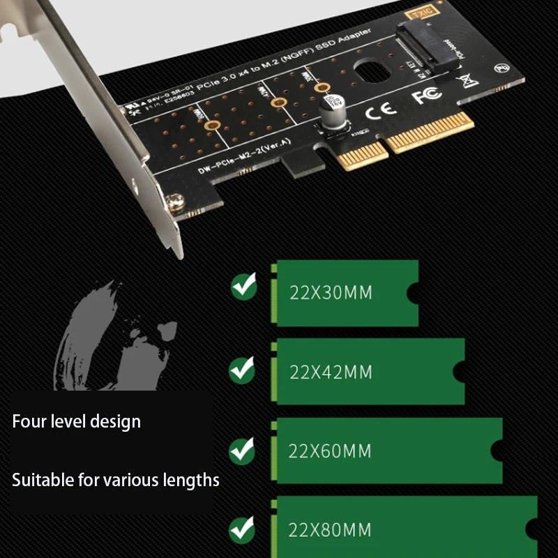 Adaptateur de carte de jeu PCI-E vers M.2, adaptateur de carte Riser, prolongateur NVME, convertisseur PCIe, 6 000 cartes