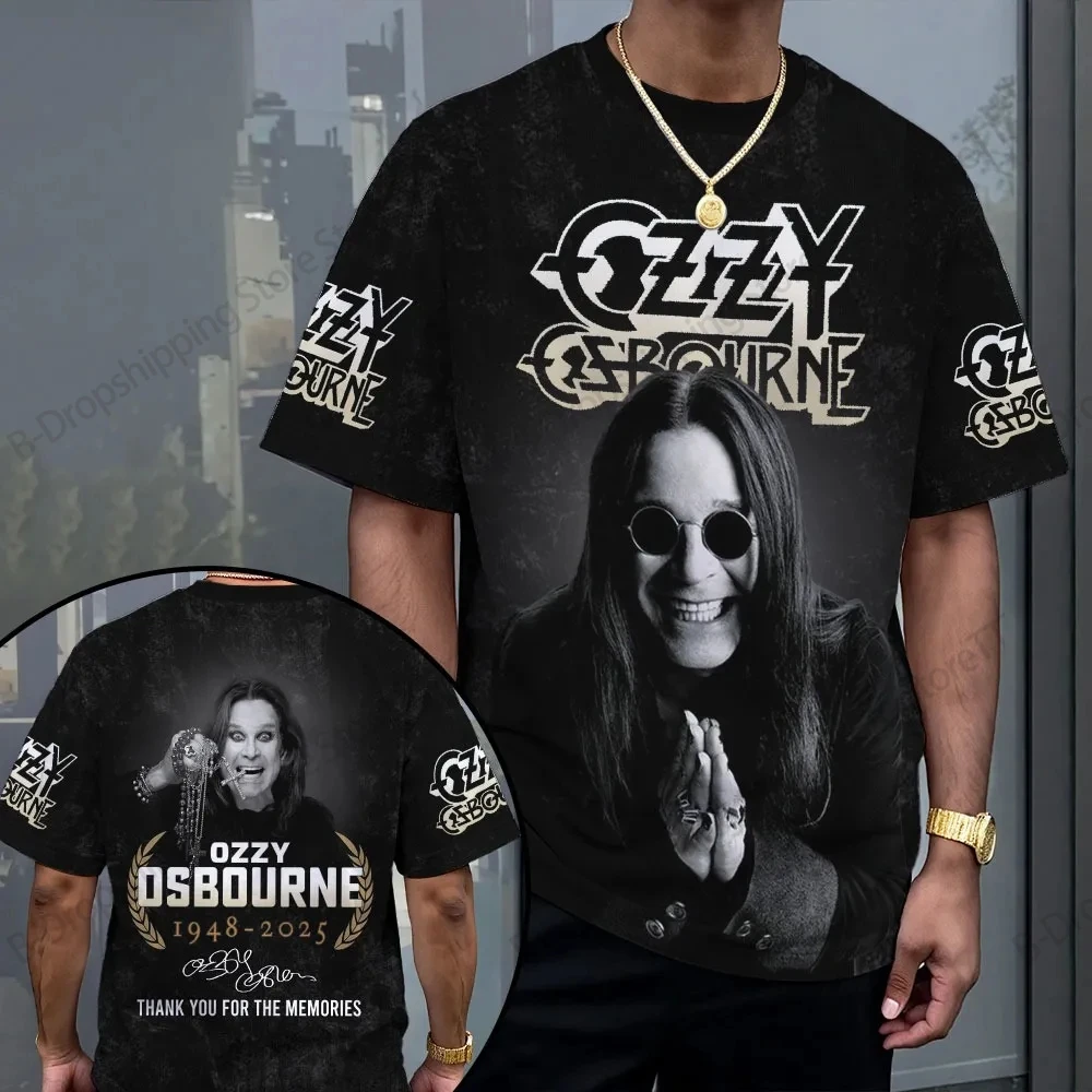New Ozzy Osbourne Rock Band 3D Print T-Shirts Men Women Round Neck