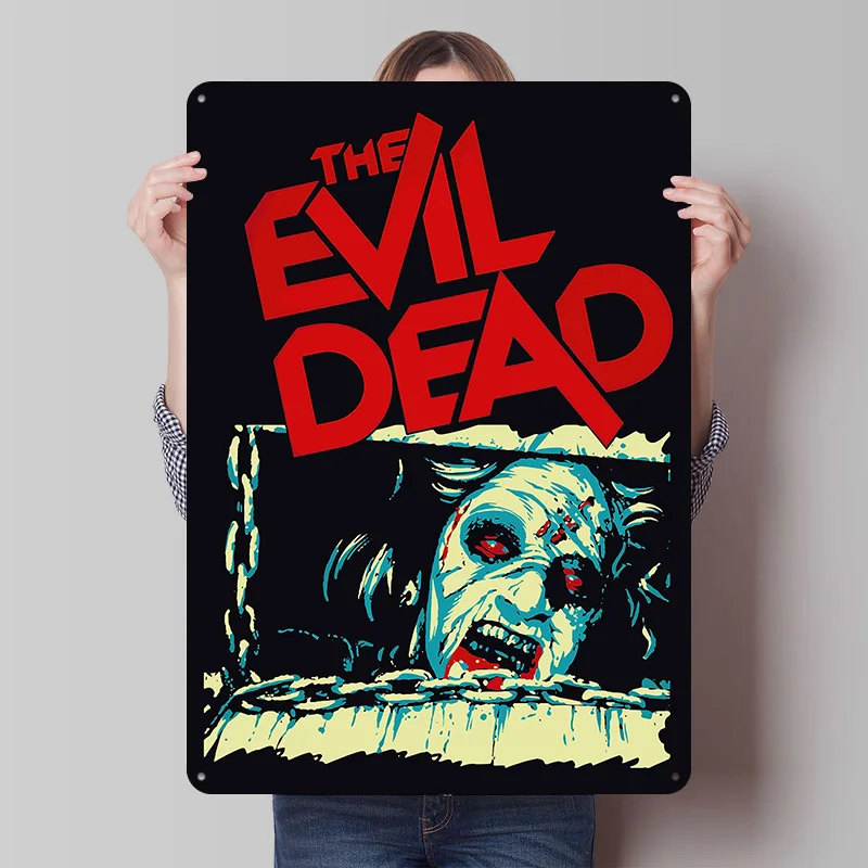 

Металлический постер по фильму «Злые мертвецы», настенный декор в стиле ретро, винтажные жестяные таблички для мужской комнаты, современный декор для дома, украшения