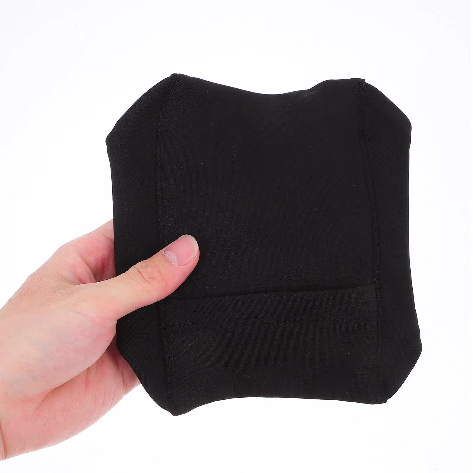 Black Sports Leg Phone Pouch for Running – Lightweight, Breathable, Shake-Proof Calf Bag with Hook & Loop Closure
