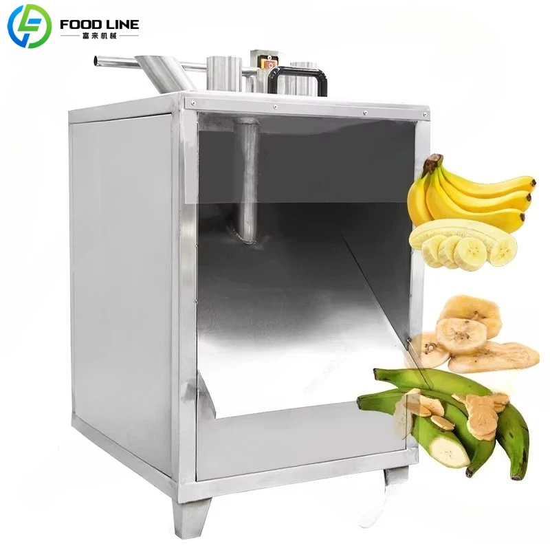 Stainless Steel Electric Plantain Banana Slicer For Long Plantain Fruit Cutting Processing