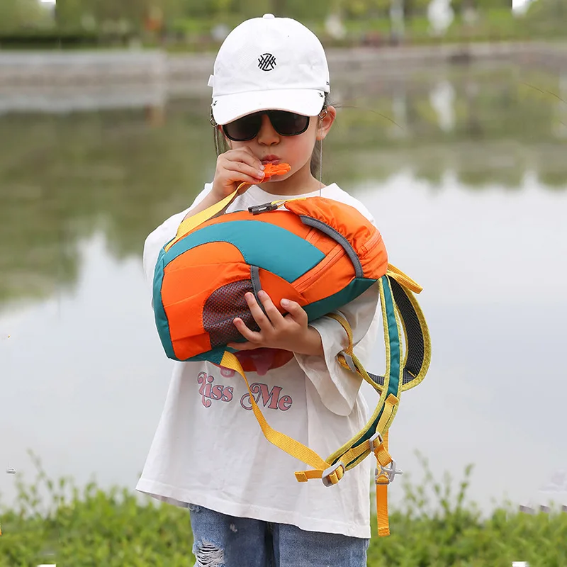 Outdoor hiking backpack nylon light waterproof children color matching backpack kindergarten students schoolbag