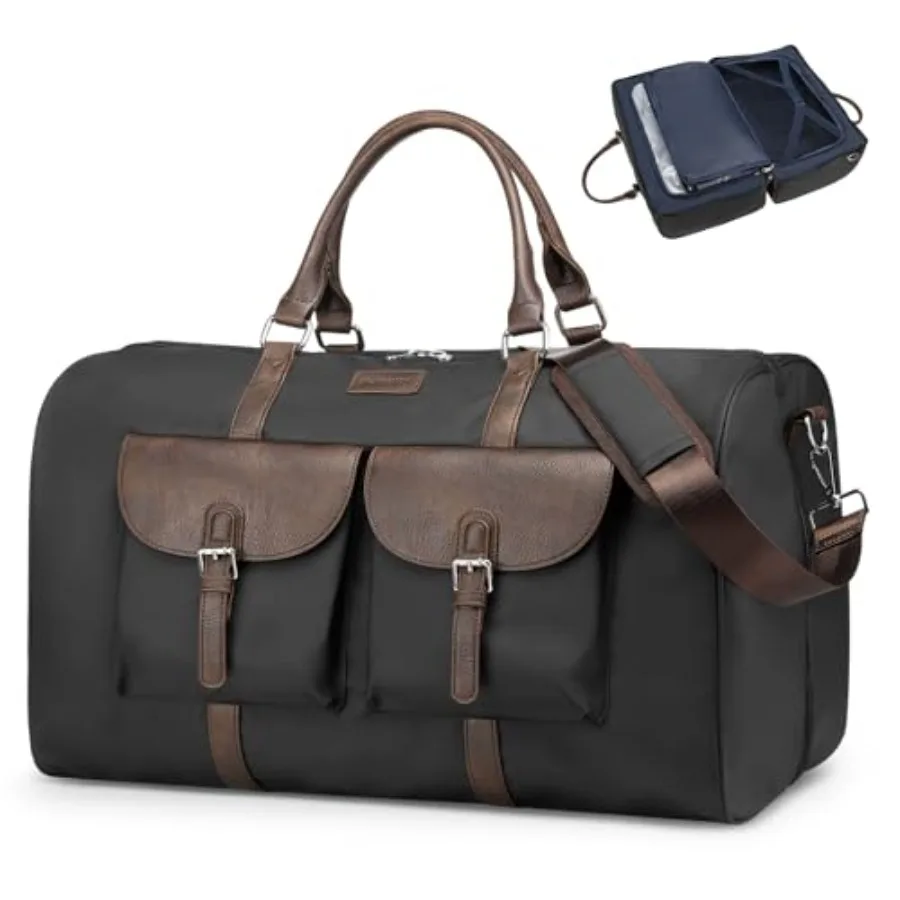 

Lay-Flat Travel Duffel Bag for Women and Men, Stylish Carry-On Weekend Bag with Laptop Compartment and Wet/Dry Storage