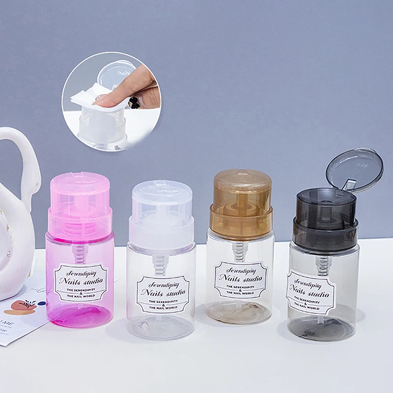 Empty Pump Dispenser Liquid UV Gel Polish Nail Art Polish Clean Bottle Polish Cleanser Remover Bottle