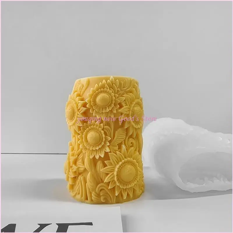 57QA Flower and Art Crafts Silicone Mold Creative Flower Pillar Silicone Mold for Resin Crafts Chocolate and Candy