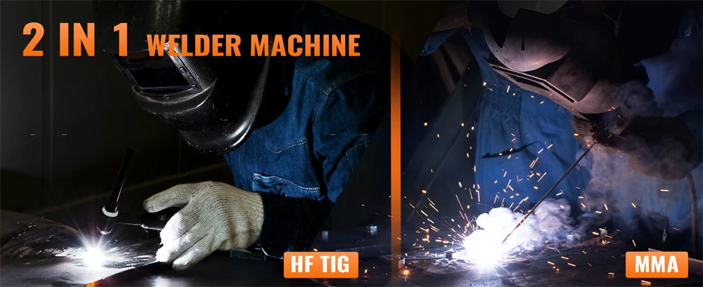 TIG Welder 200A HITBOX TIG200 3 in 1 HF TIG MMA ARC Stick IGBT Inverter Welding Machine Arc Force Hot Start Outdoor Home DIY