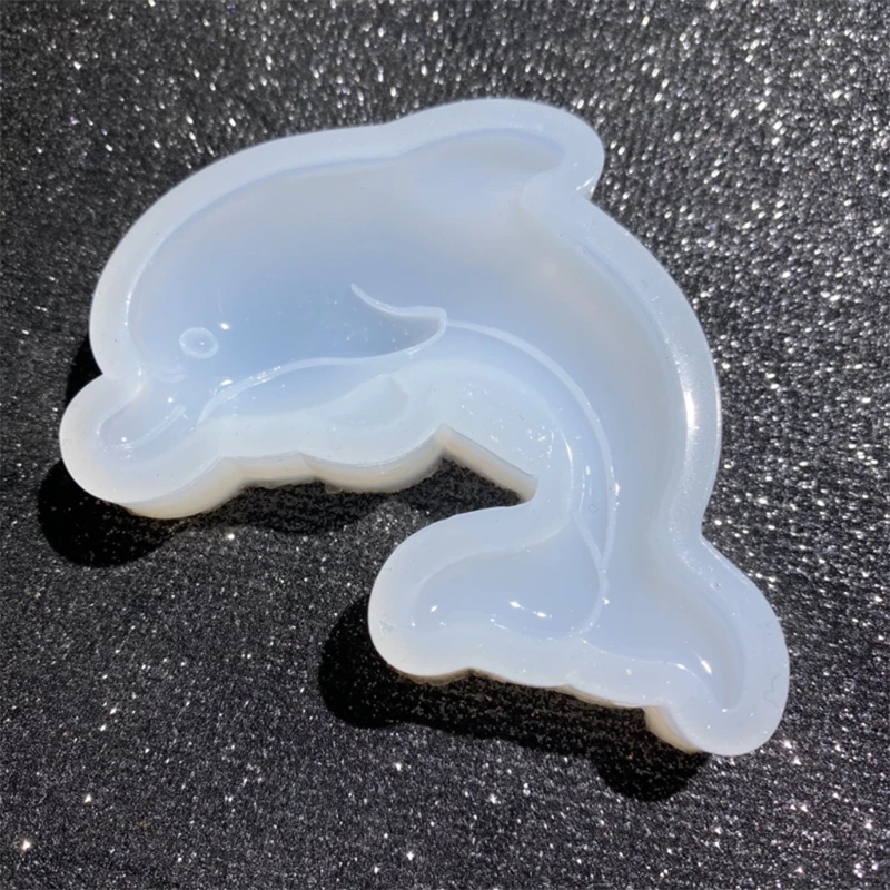 Crystal Epoxy Resin Mold Dolphin Pendant Casting Silicone Mould DIY Crafts Jewellry Making Tool