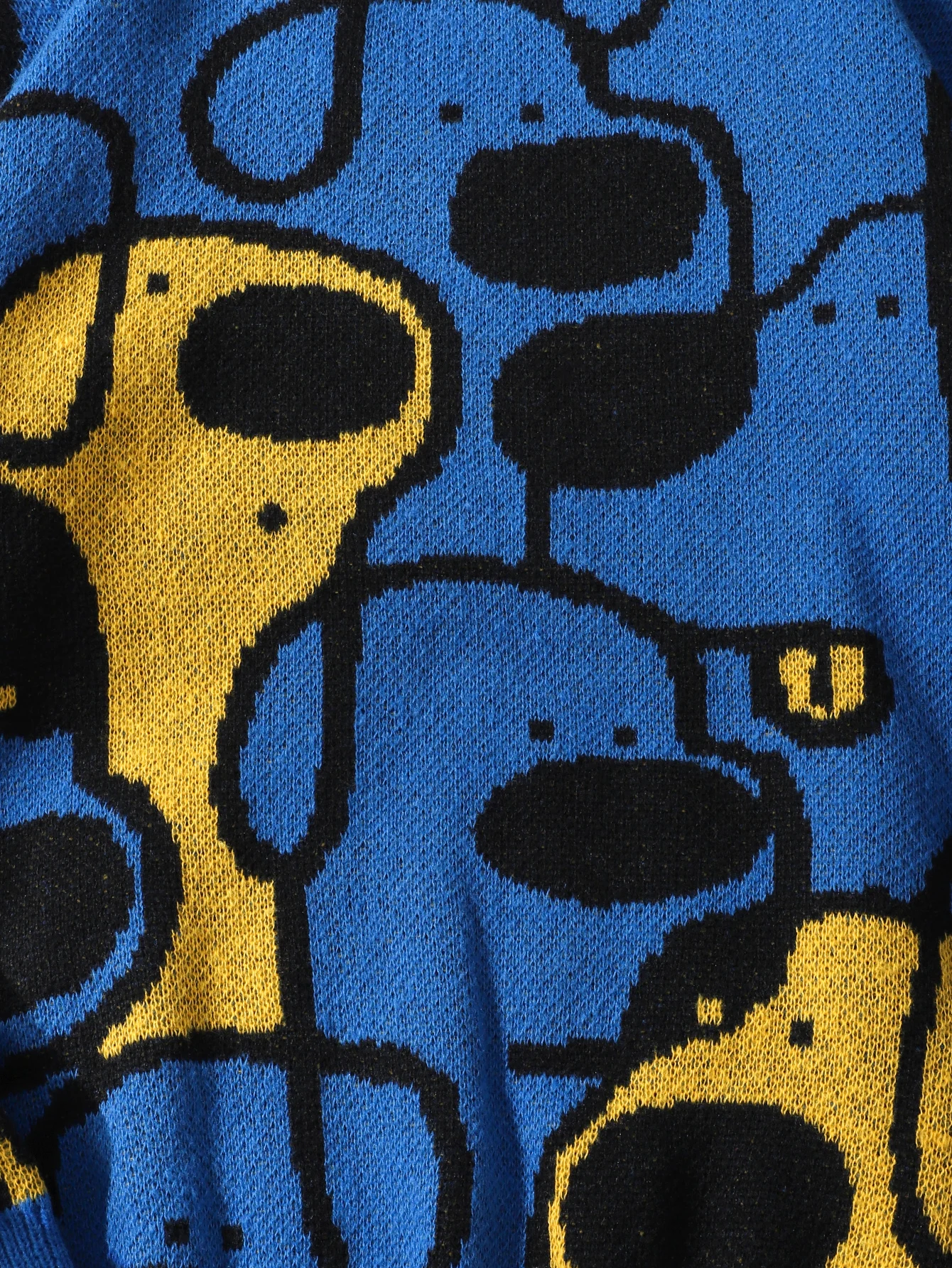 الخريف والشتاء لطيف الكلب الجاكار الوجهين نمط البلوز سترة عادية طاقم الرقبة متماسكة الرجال البلوز عادية طاقم الرقبة