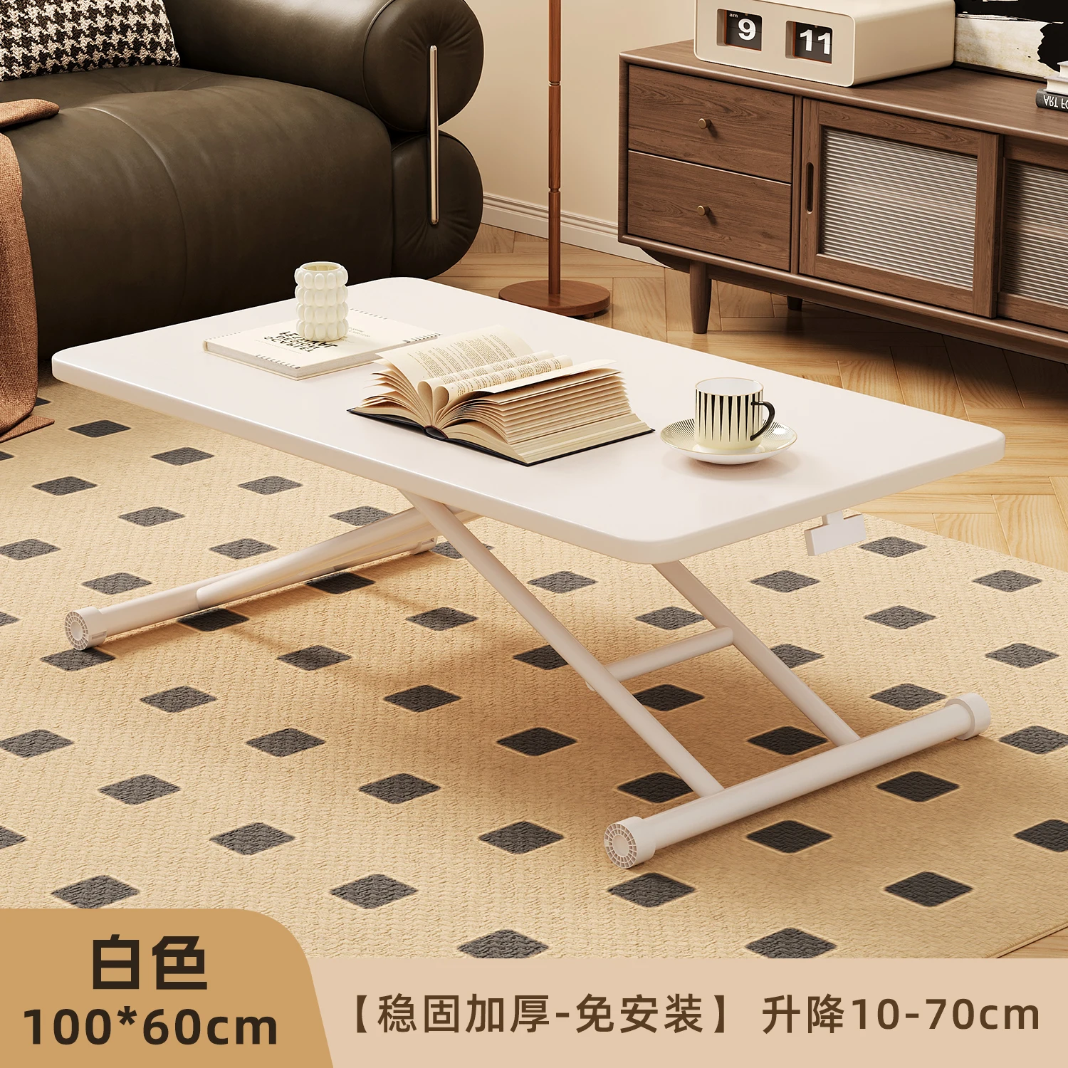 

Compact Study Desk Simple Writing Table for Small Space Home Office furniture living room Movable Bedside Table