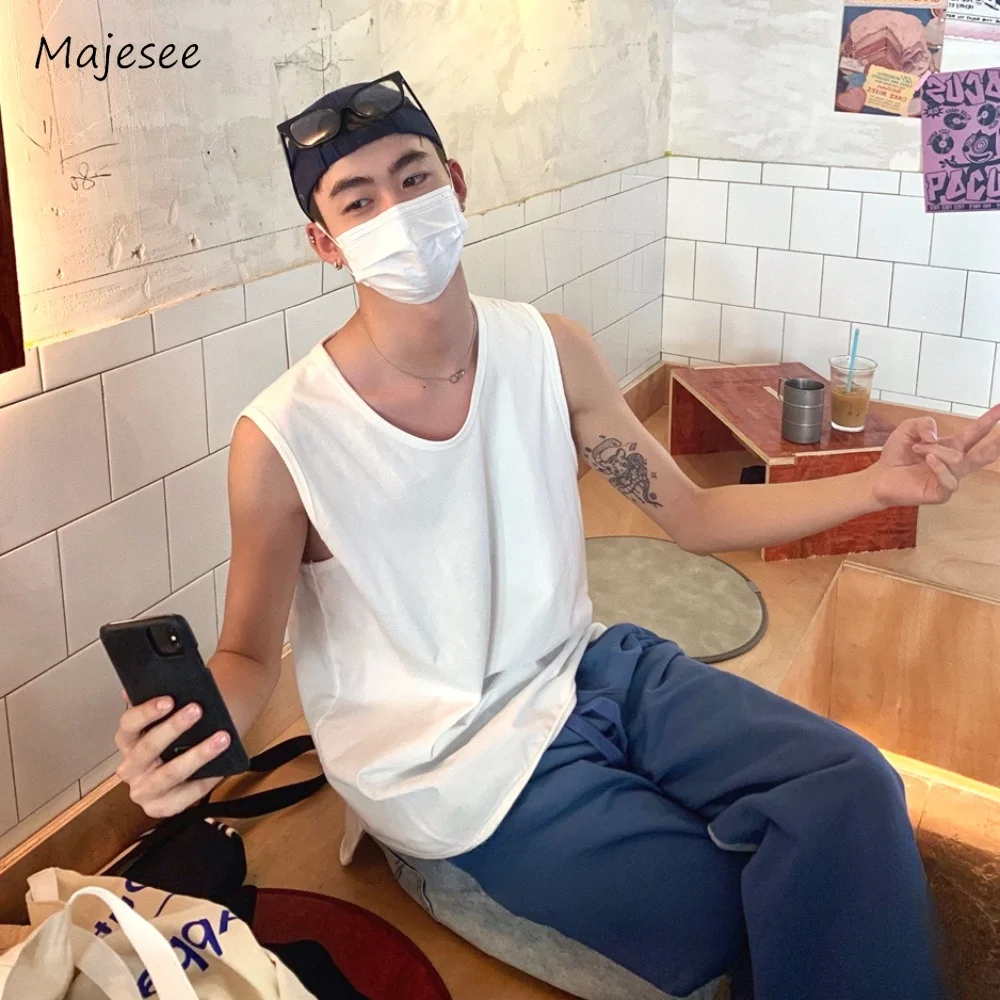 Canotte da uomo tinta unita allenamento allentato palestra fitness maschile estate semplice tutto-fiammifero accogliente per il tempo libero nuovo arrivo giovane confortevole