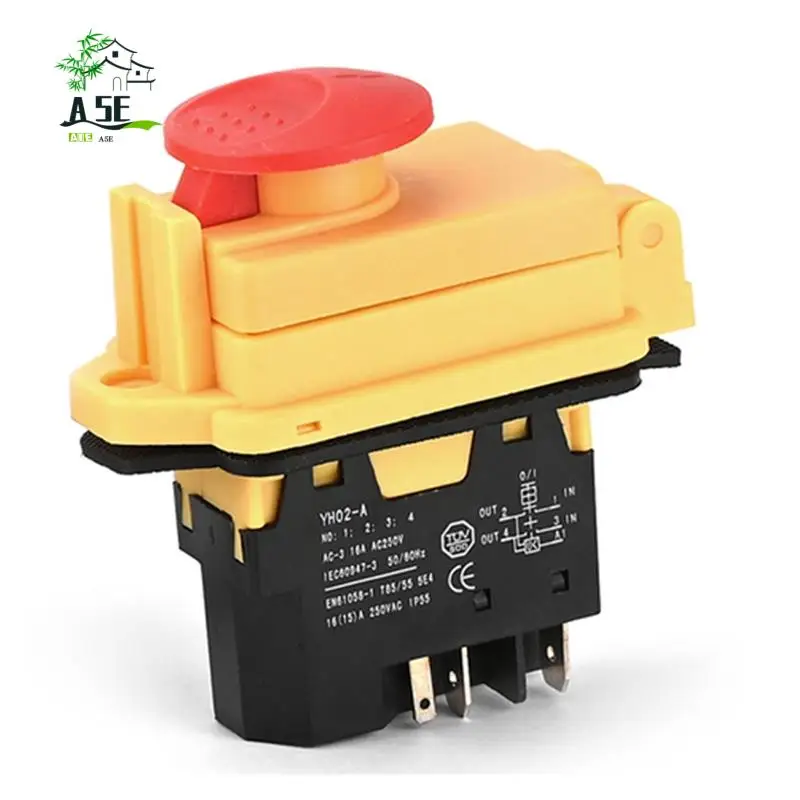 

A05E-YH02-A Электромагнитный переключатель 250 В 16 А Кнопка запуска для станкового оборудования Водонепроницаемый