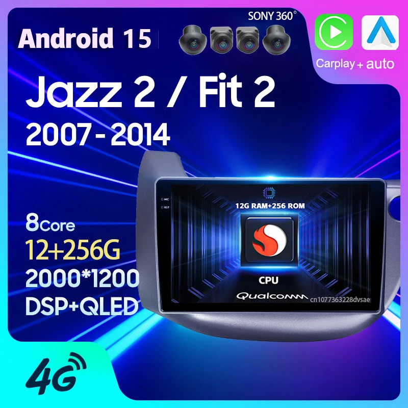

Android 15 Carplay GPS для HONDA FIT JAZZ 2007 2008 2009 2010 2011 2012 2013 Автомобильный радиоприемник Мультимедийный плеер 2din Стерео головное устройство
