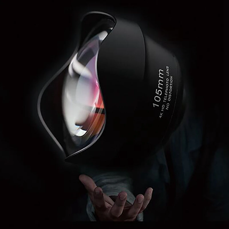 ユニバーサル携帯電話外部レンズ、ポートレート望遠r、プロの写真、大口径、105mm、1個
