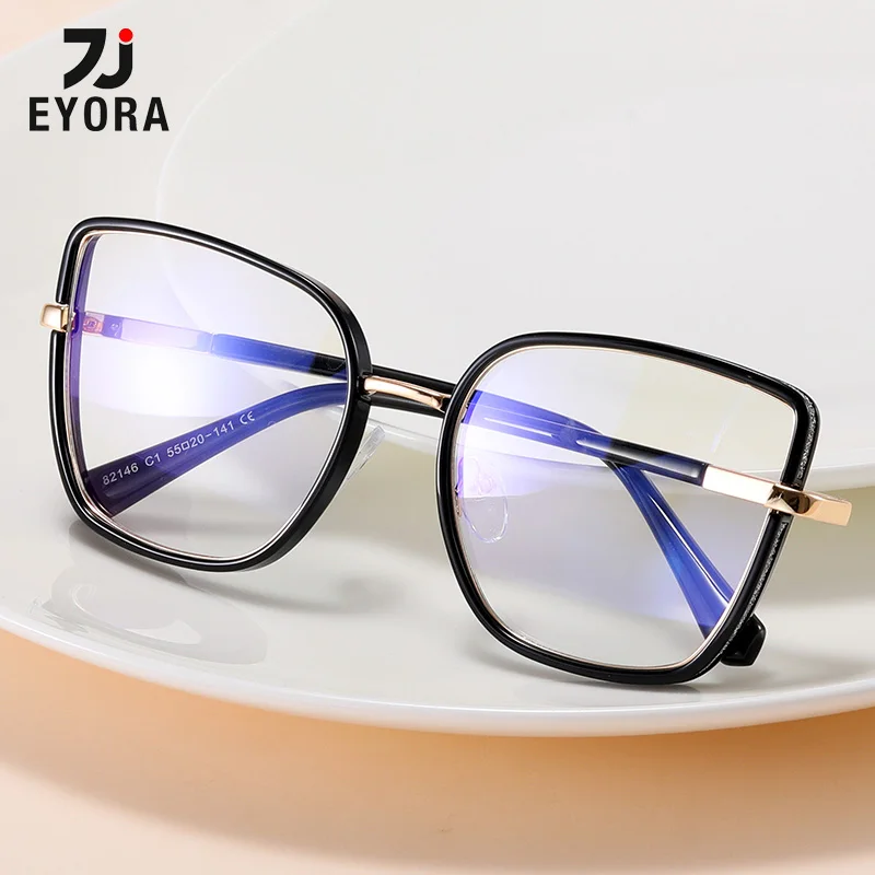 

EYORA Fashion Gradient Full Frame Reading Glasses Myopia Eyewear Hyperopia Anti Blue Light Progressive Photochromic Eyewear Lens