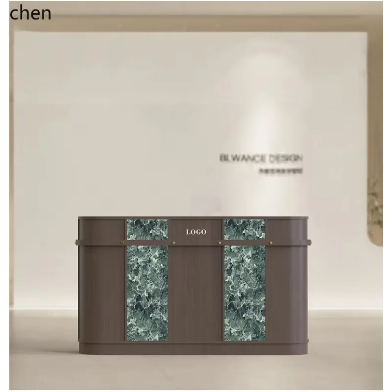 DSA Reception Service Desk Store Cashier Information Desk Simple Modern Welcome Stainless Steel Bar Counter