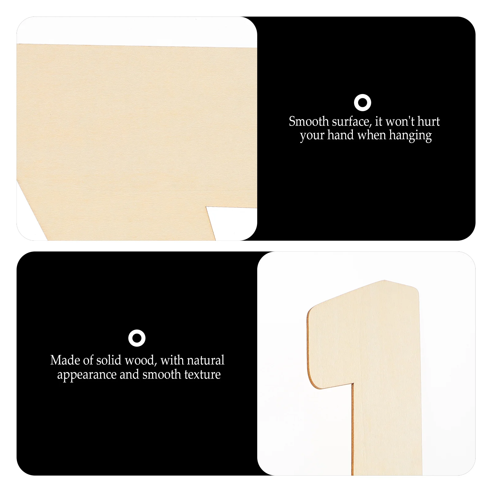 

2Pcs Wood Number Signs Unfinished Blank Boards for Home Decor Party Hanging Smooth Durable Craft Supplies Sewing Tools