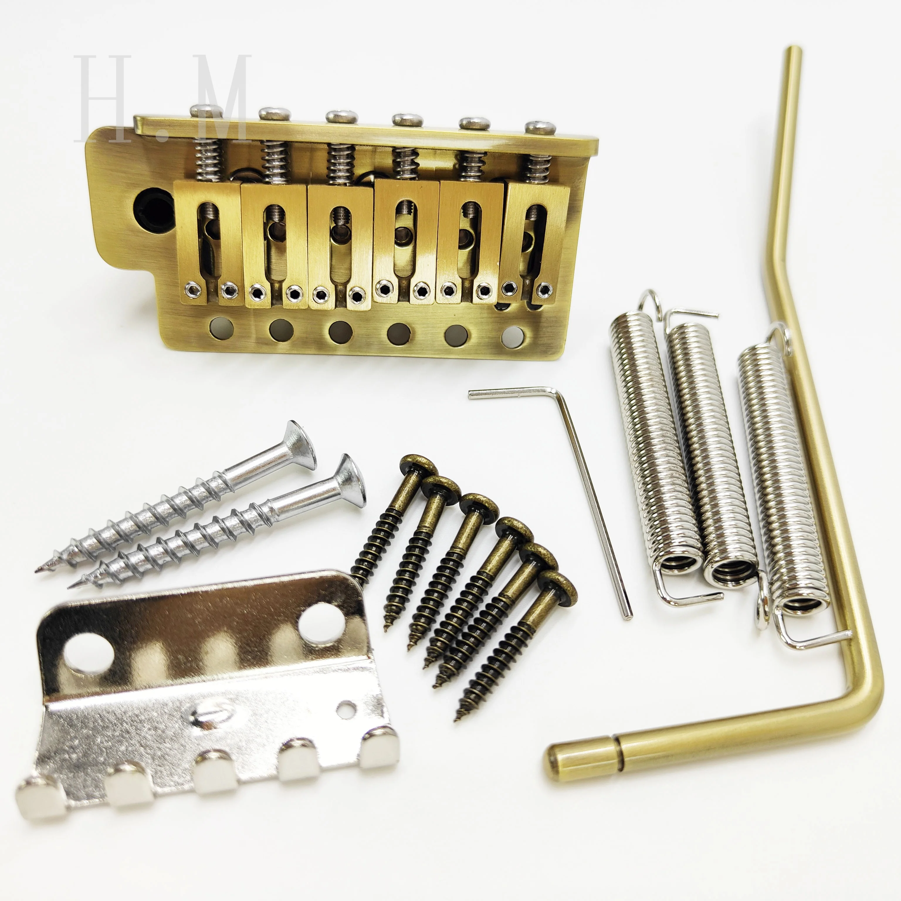 

High-grade pure copper six-point piano bridge Electric guitar Electric guitar ST electric guitar all copper single swing bridge