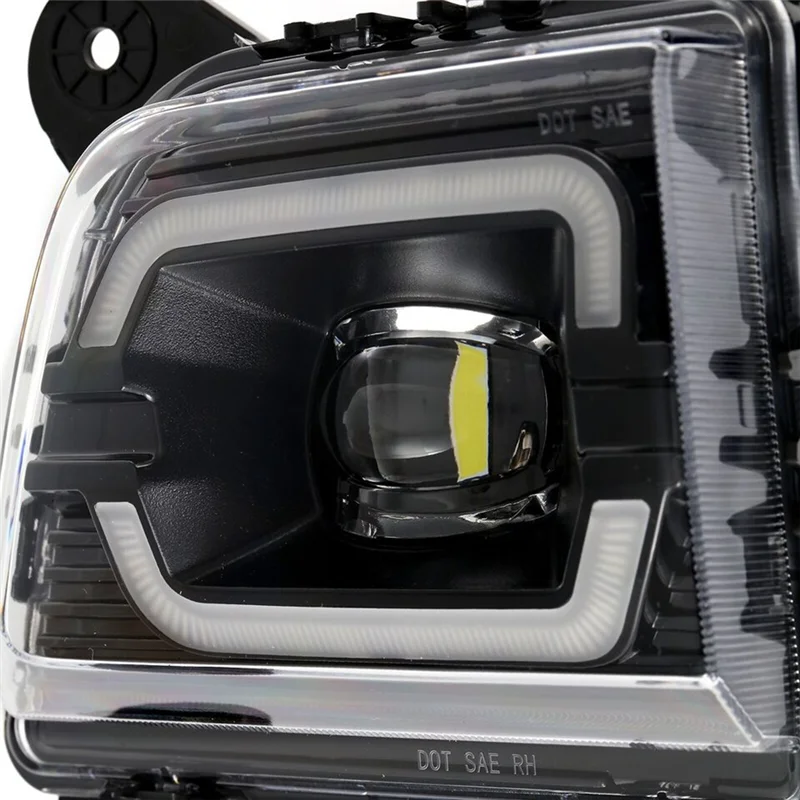 موثوقة-1 زوج المصد الأمامي LED أضواء الضباب + تسخير DRL مصباح قيادة عاصي ل سيلفرادو 1500 2019-2023 84509651 8450965 #3