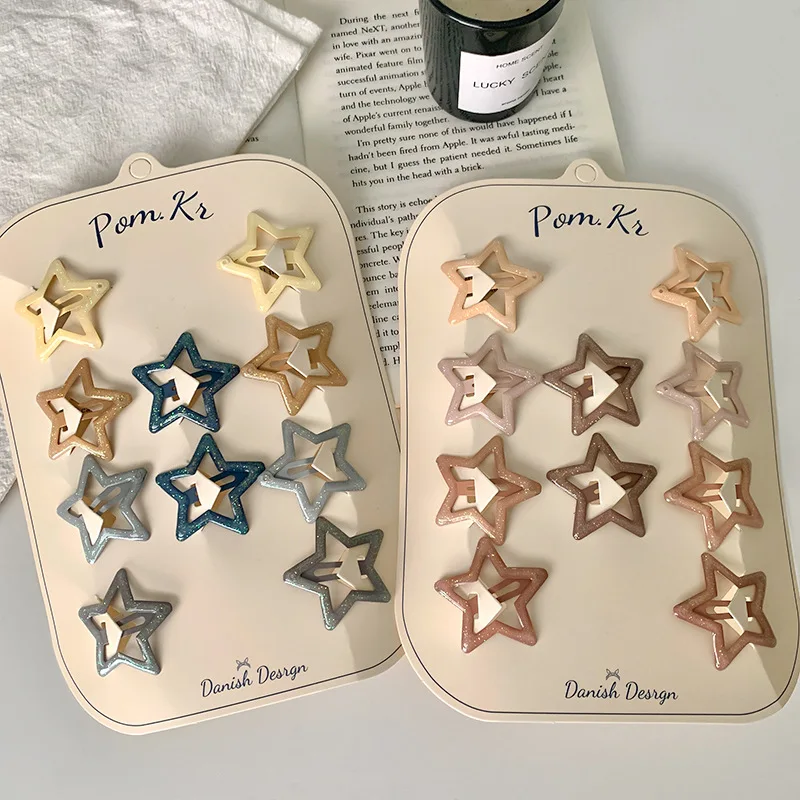 10 Teile/satz Bunte Haar Clips für Baby Mädchen Glitter Metall Haarnadel BB Clip Haarnadel Kopfbedeckungen Infant Kinder Haarspange Zubehör – Detail 5