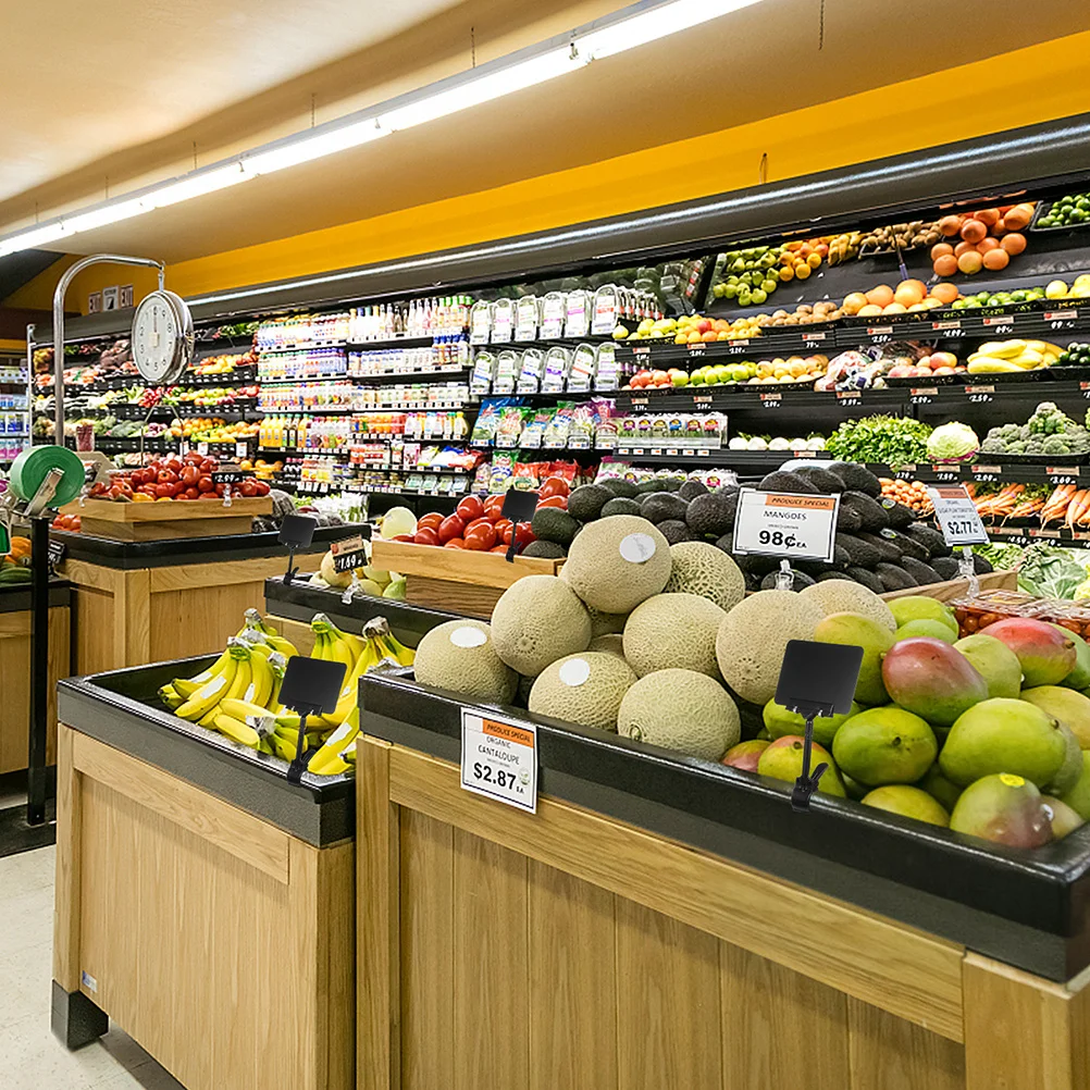 4 قطعة حامل بطاقة السعر مادة ABS حامل ملصق قابل للمسح رف شاشة أداة عملية لحامل ملصقات معلومات المنتج #2