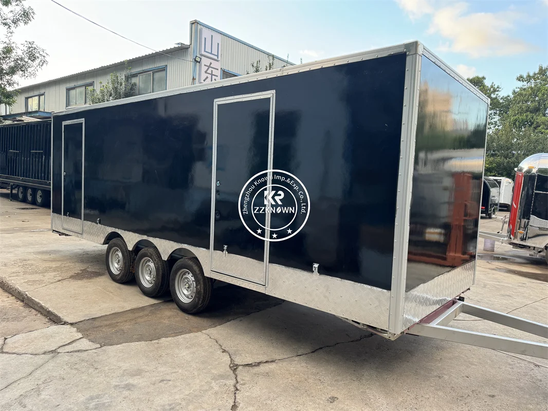 Mobile Fast Food Cart Truck Independent Compartment Concession Ice Cream Coffee Vending Trailer USA EU Hot Sale