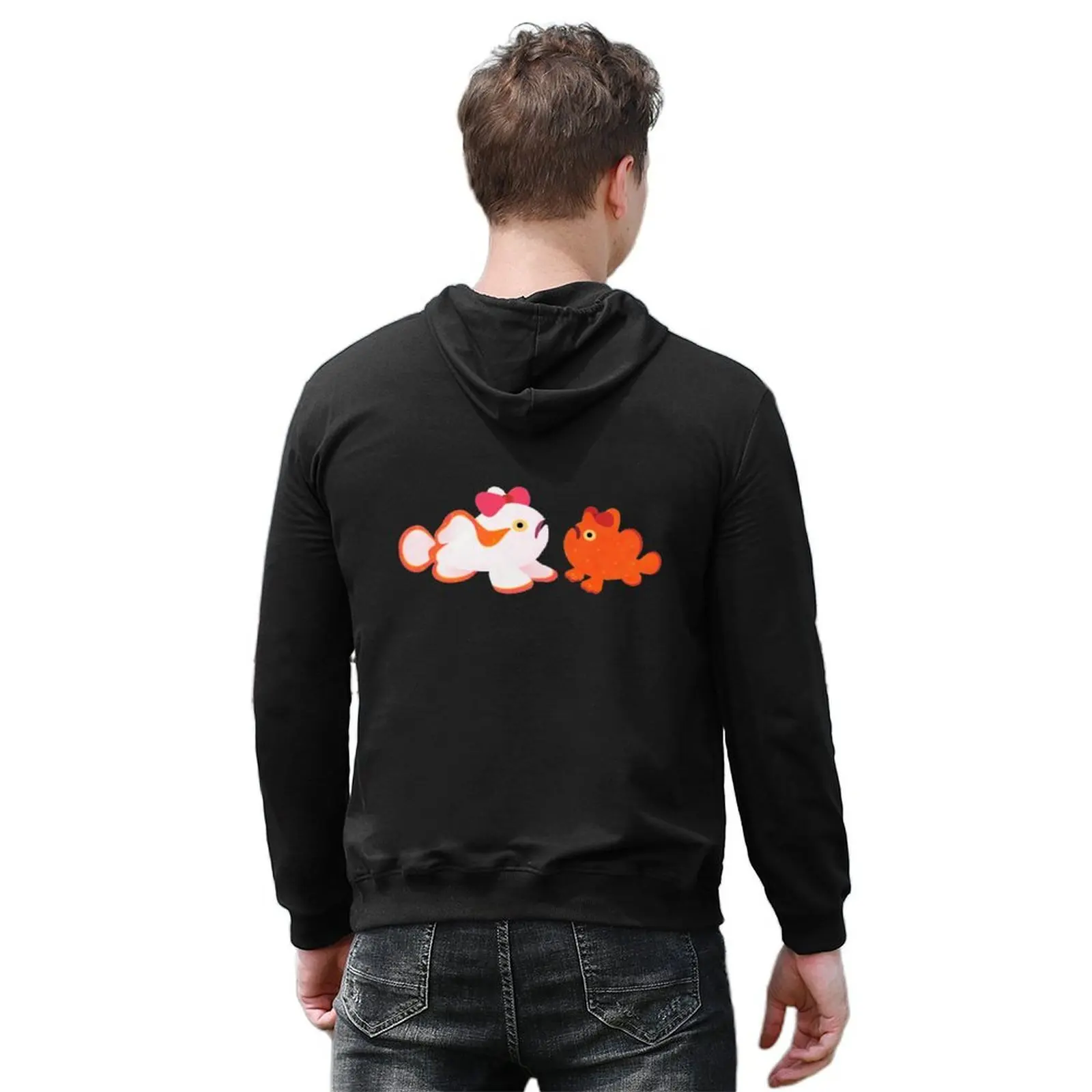 الشريط Frogfish هوديي الرجال ملابس الخريف الرجال قميص العرق مجموعة مقنعين قميص الخريف الملابس الجديدة في هوديس وبلوزات