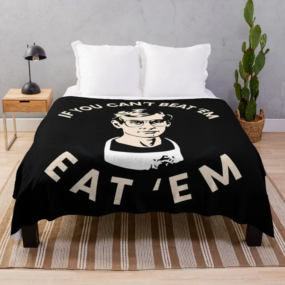 

If You Can't Beat 'Em Eat 'Em Gift Throw Blanket Cute Plaid Soft Plush Plaid Plaid on the sofa Sleeping Bag Blankets
