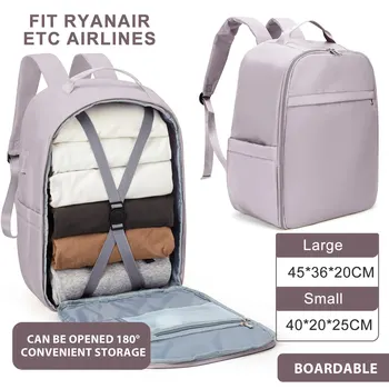 Likros 경량 기내 수하물 배낭, Ryanair 40x20x25 캐빈 백, Easyjet 45x36x20, 비행기 기내 배낭
