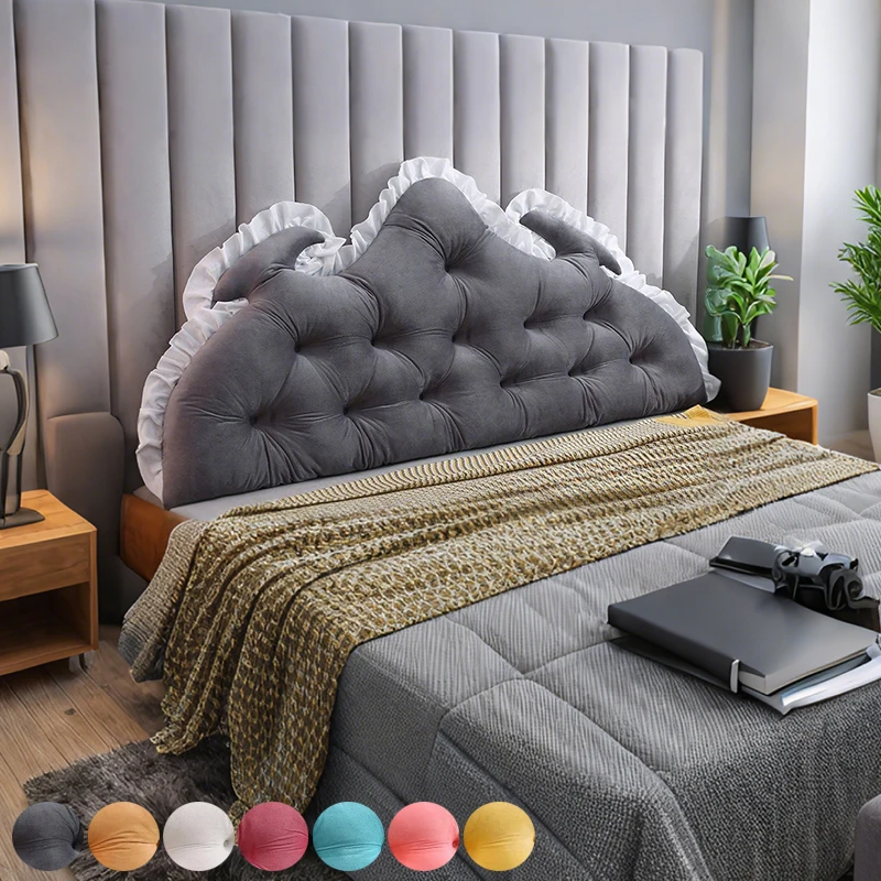 

Eadboard Reading Bed Pillow Zipper Style Non Slip Bedroom Headboard Backrest Pillow/high Elasticity Waist Protection Lumbar Pad