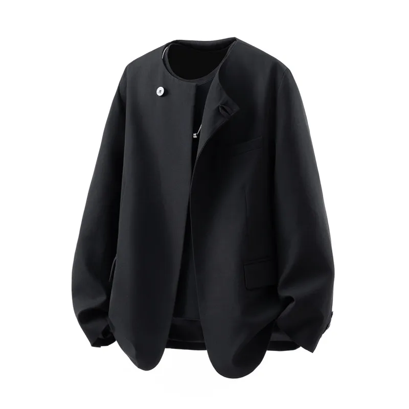 

Loose Casual Brand Men's Suit M5XL Large Size round Ne Bot Chinese Sle Western Clothes