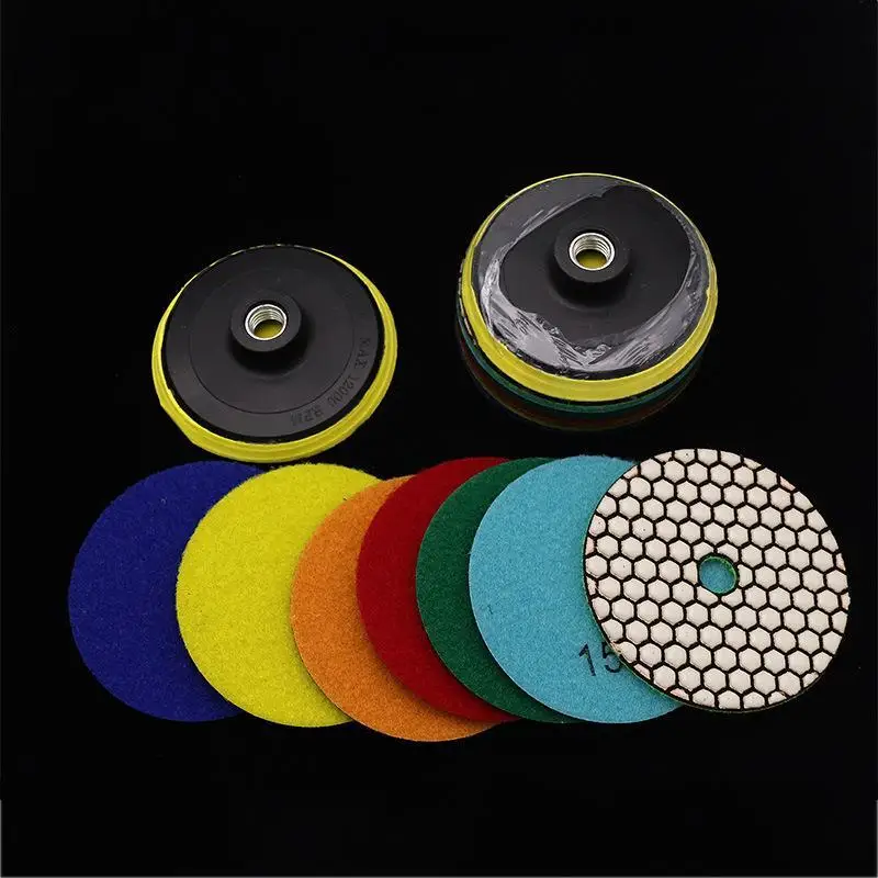 4-inch Diamond Water Polishing Pads 50-3000 Grit Diamond Sanding Wheel With Backer Pad For Polishing/Refurbishing Marble Granit
