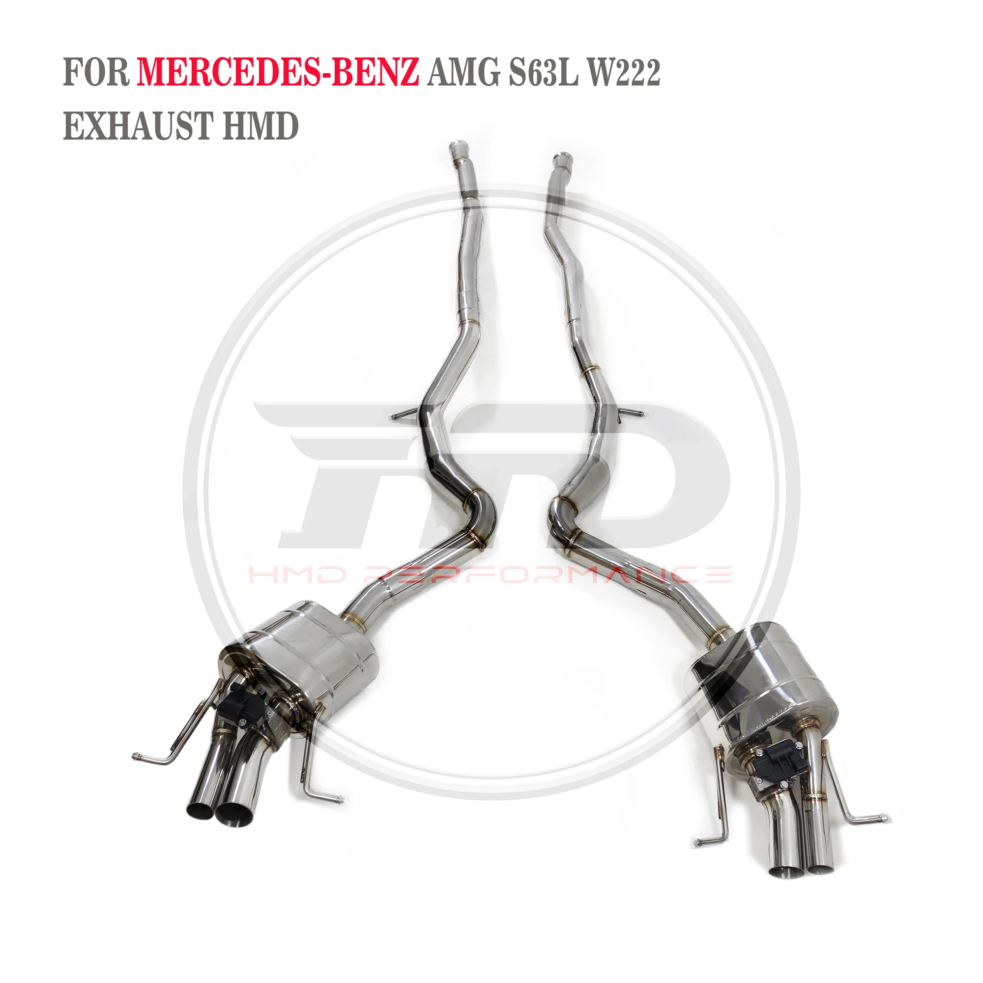 

HMD Stainless Steel Exhaust System Performance Catback For Mercedes Benz AMG S63 S63L W222 5.5T Muffler With Valve