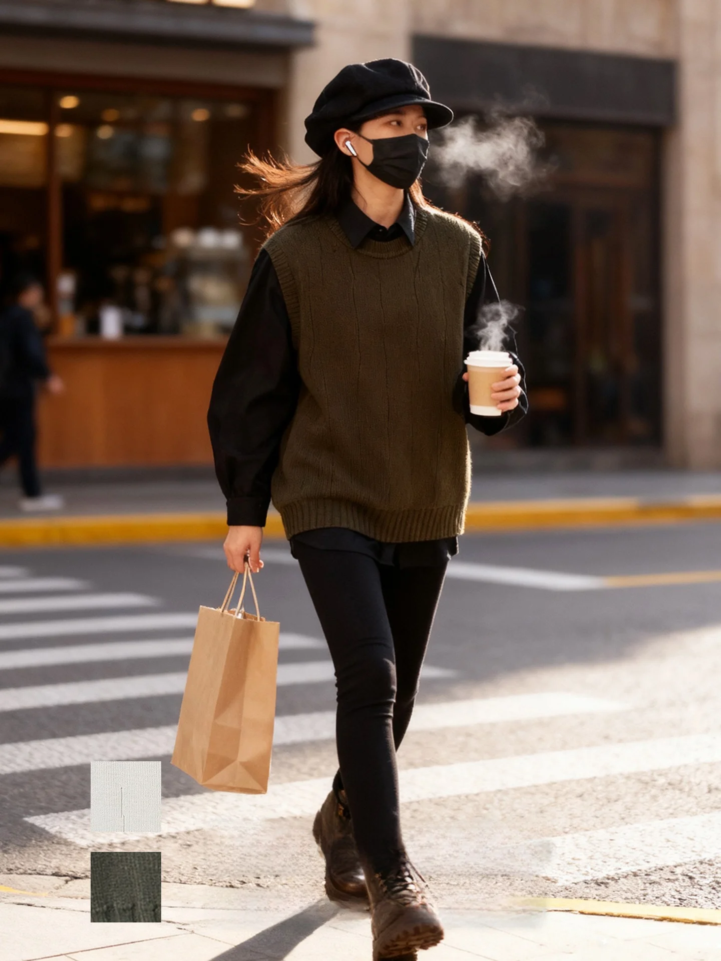 

Нейтральный вязаный жилет в университетском стиле, повседневный, свободного кроя, дышащий, с круглым вырезом, для отдыха