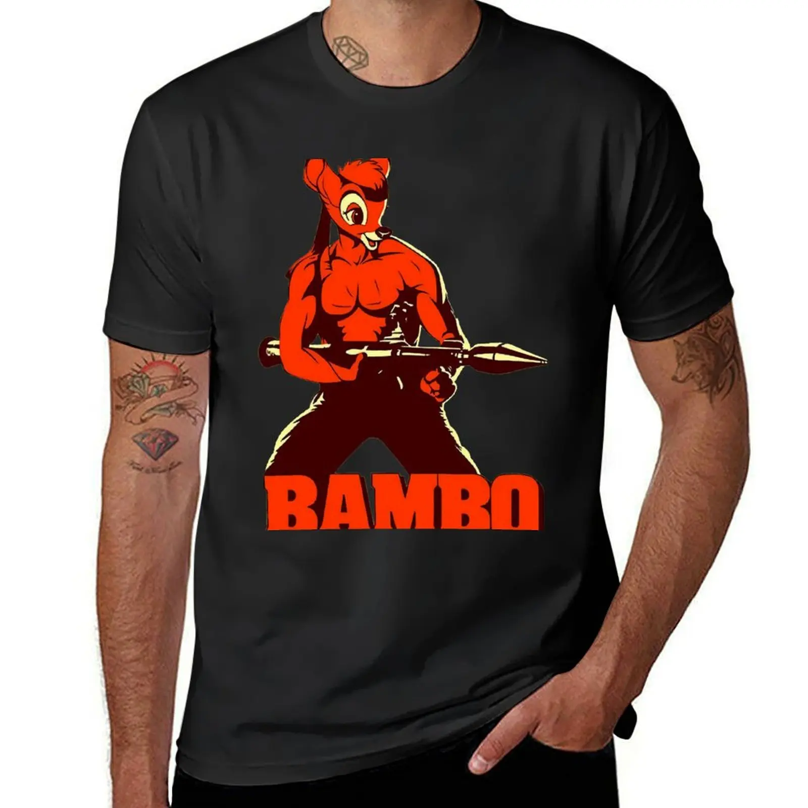 

BAMBO T-Shirt quick drying blacks tops plain white t shirts men