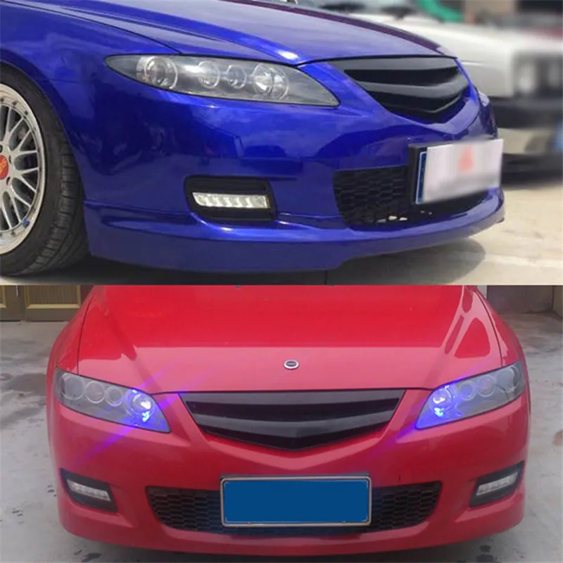 FOR Front Bumper CAR Grille Mazda 6 Mazda6 2008-2016 The Improved Front GrillS ABS Material Mesh Mask Decorative Accessories M6