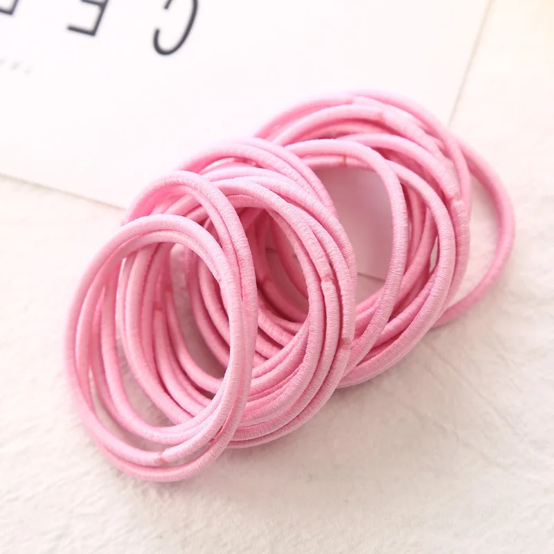 10 Pcs/lot Black Blue Rubber Band Hair Ties Gum Hair Accessories White Ponytail  Holder High Elastic Hair Bands For Girls Women