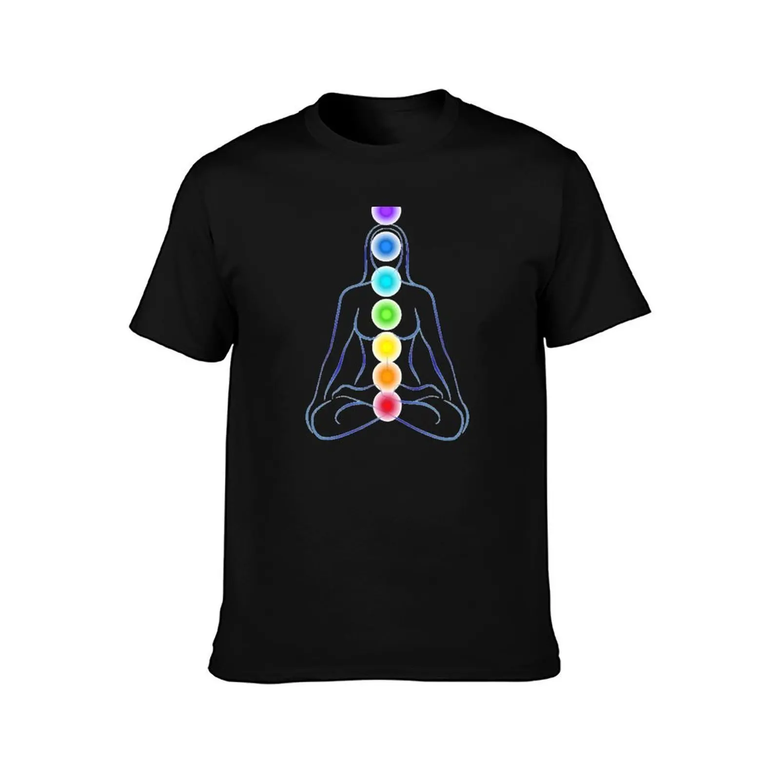 Chakras - Seven Chakra System - Yoga Teacher Instructor Gifts - 7 Chakren Colors T-Shirt Summer Casual Cotton Tee 100% Cotton