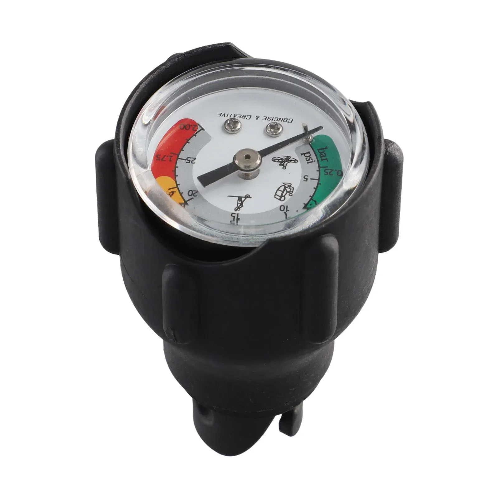 

Surfing 30PSI 2BAR Gauge Kayak Pressure Gauge Light Weight Pure Copper Movement Small Size Accurate Measurement