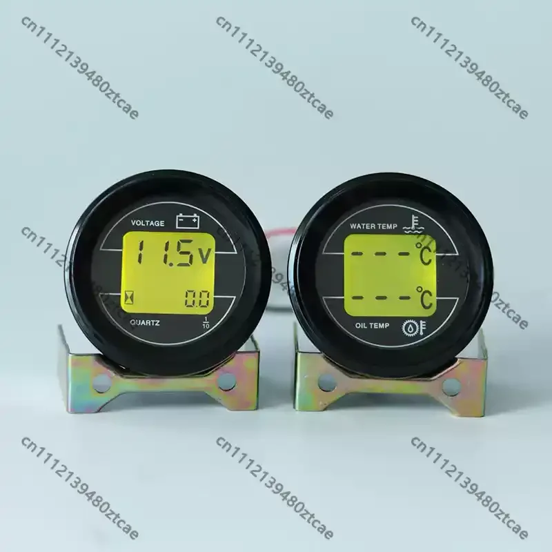 Universal LCD Instrument 12V24V Water Oil Temp Voltage Timer for Construction Vehicle