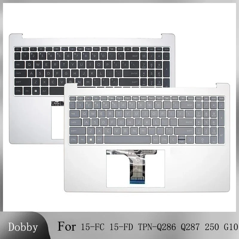New US LA Keyboard For 15-FC 15-FD TPN-Q286 TPN-Q287 250 G10 Series Laptop Palmrest Keyboard Case Assembly N36753-001 N36752-001