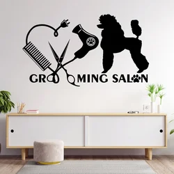 Grooming Salon Dog Wall Decals Vinyl Interionr Pets Shop Dog Lover Art Wall Sticker Nursery Bedroom Decor Murals Wallpaper SA01