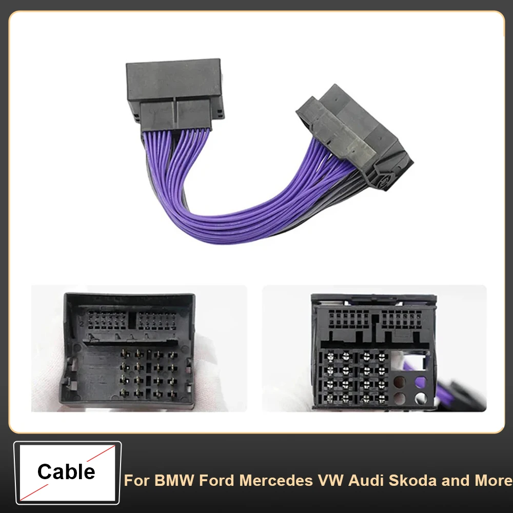 40 Pin Quadlock Extension Cable Wiring Harness Adapter Plug and Play for BMW Ford Mercedes VW Audi Skoda and More