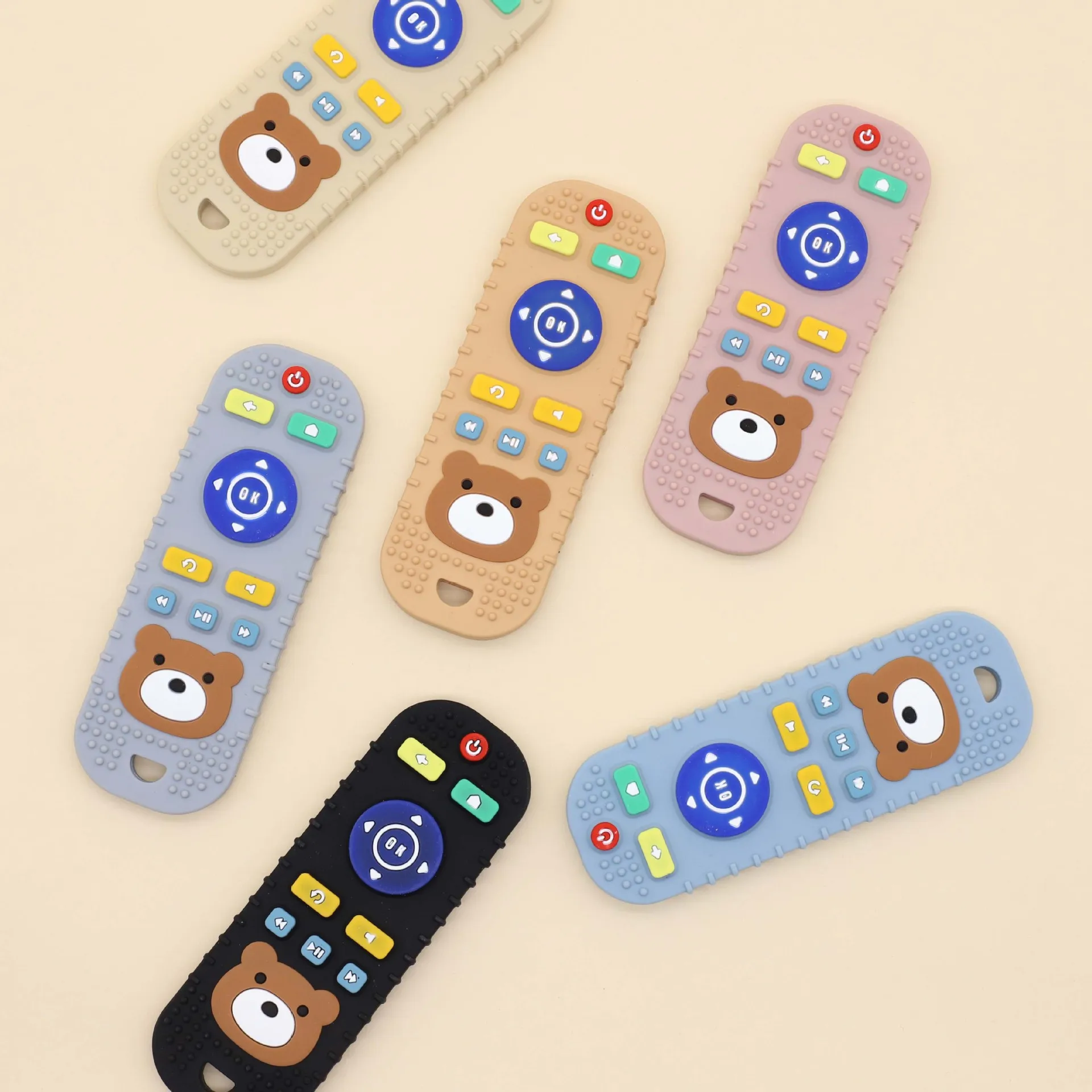 silicone teething remote control baby mouthing period soothing teething teething remote control toys silicone teeth