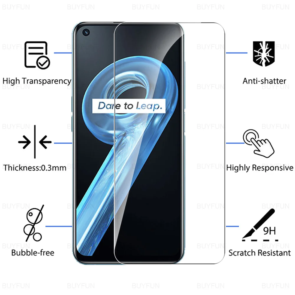 3PCS Tempered Glass For Realme 9i 6.6" Screen Protector For OPPO Realme9i 9 i Realmy 9i RMX3491 Safety HD Protective Film Cover