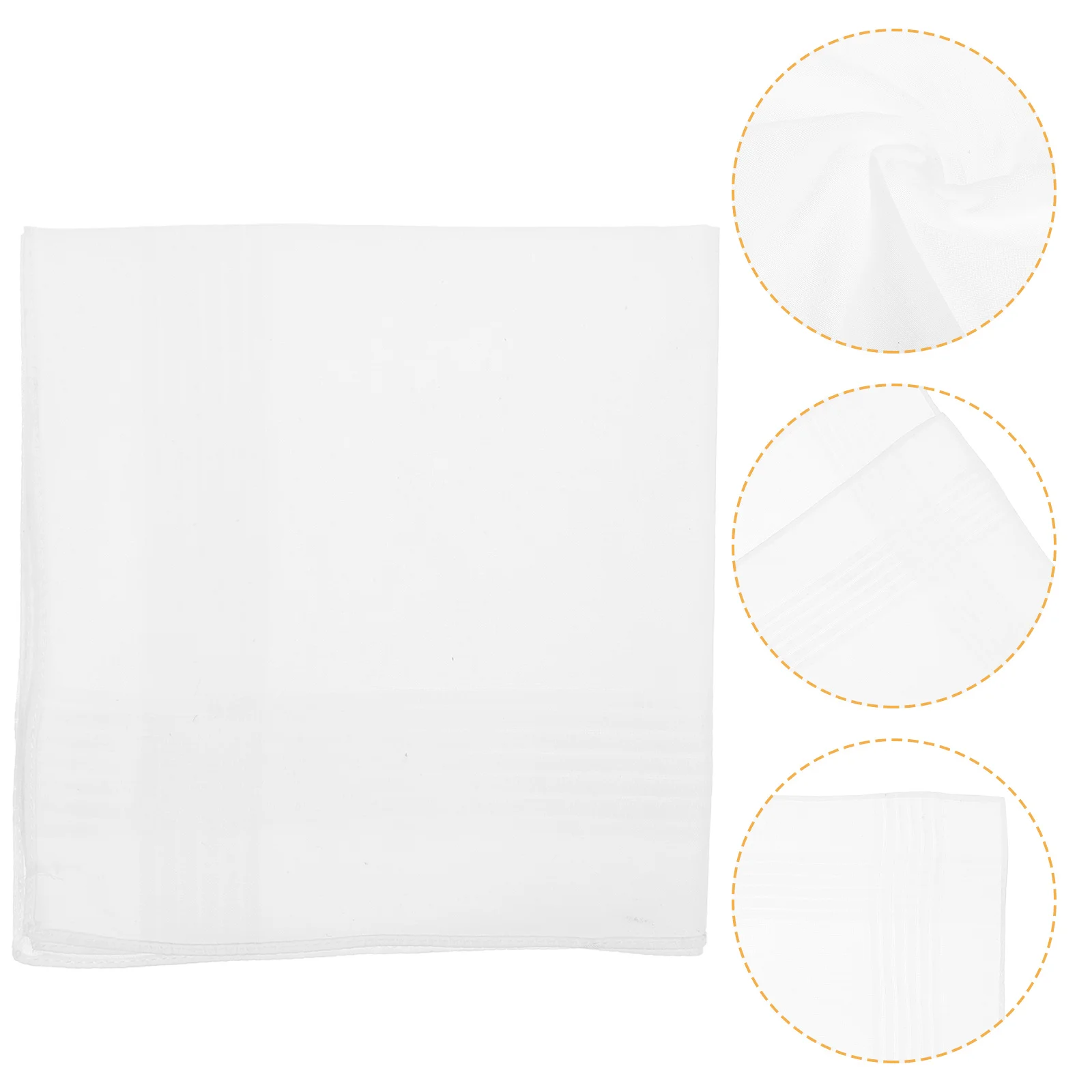 3 قطع من باندانا القطنية النقية للرجال بتصميم مربع ناعم ومرن ومريح وإكسسوارات عصرية للرجال