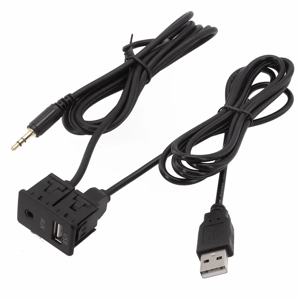 Car Audio Setup Car AUX USB Adapter Flush Mount Connector Car Aux Usb Adapter Mounting Adapter 12V Voltage Compatibility
